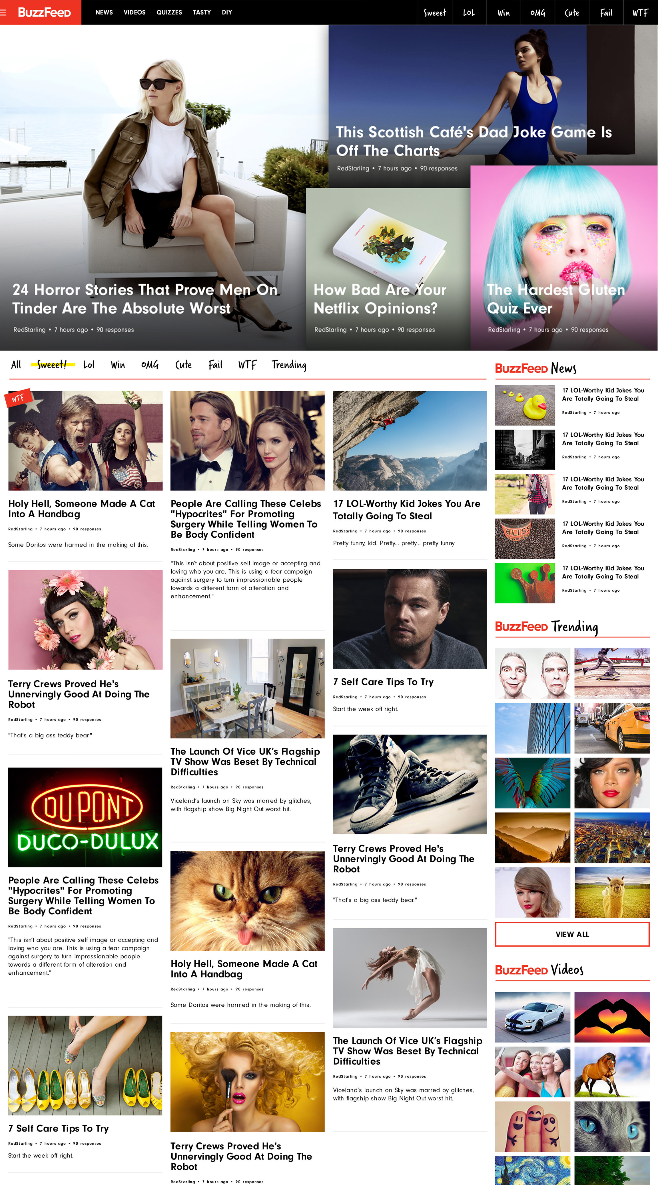 Buzzfeed Redesign and Rebrand by Titus Klein