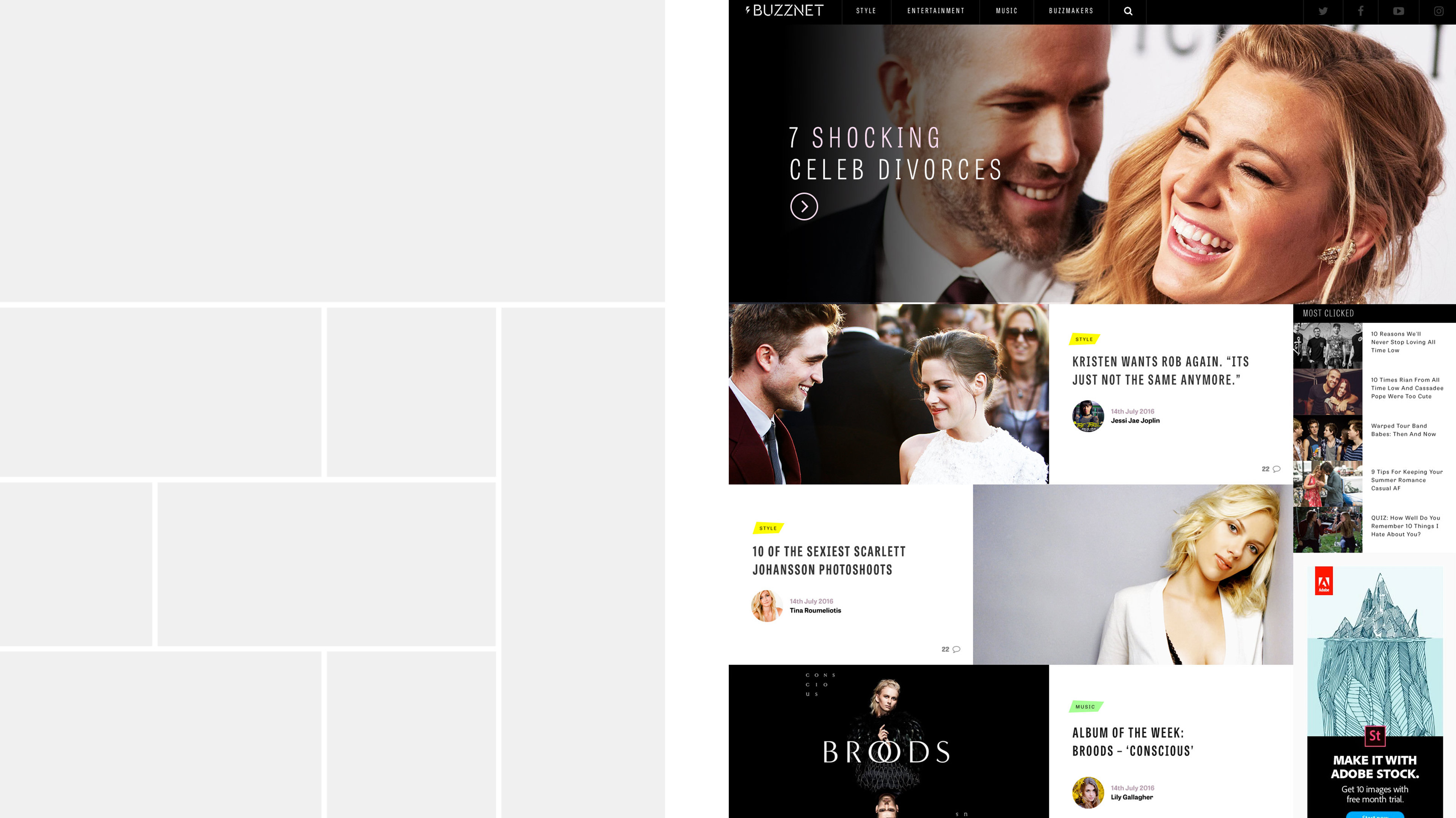 BuzzNet Website Redesign by Titus Klein