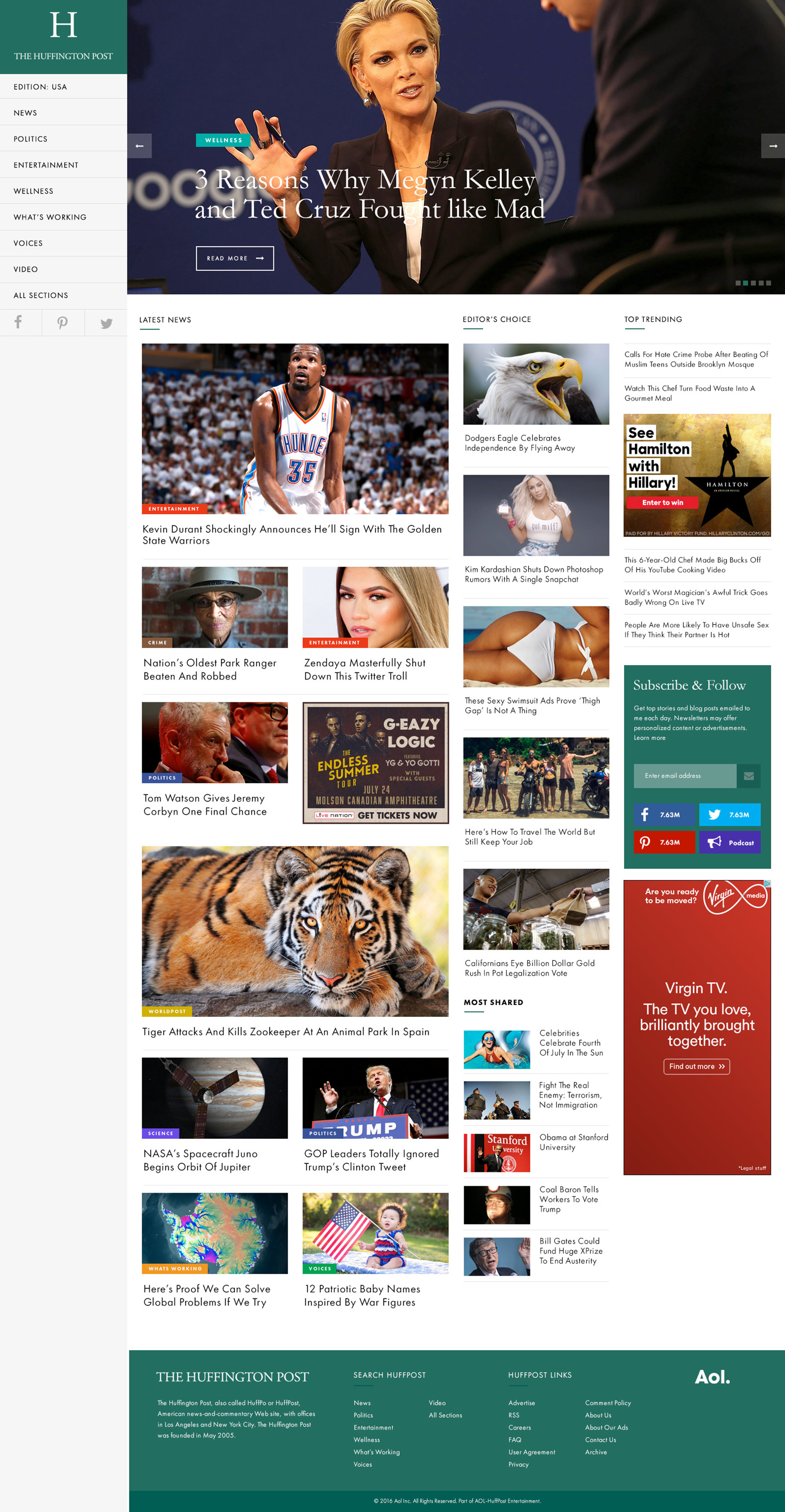 Huffington Post Redesign by Titus Klein