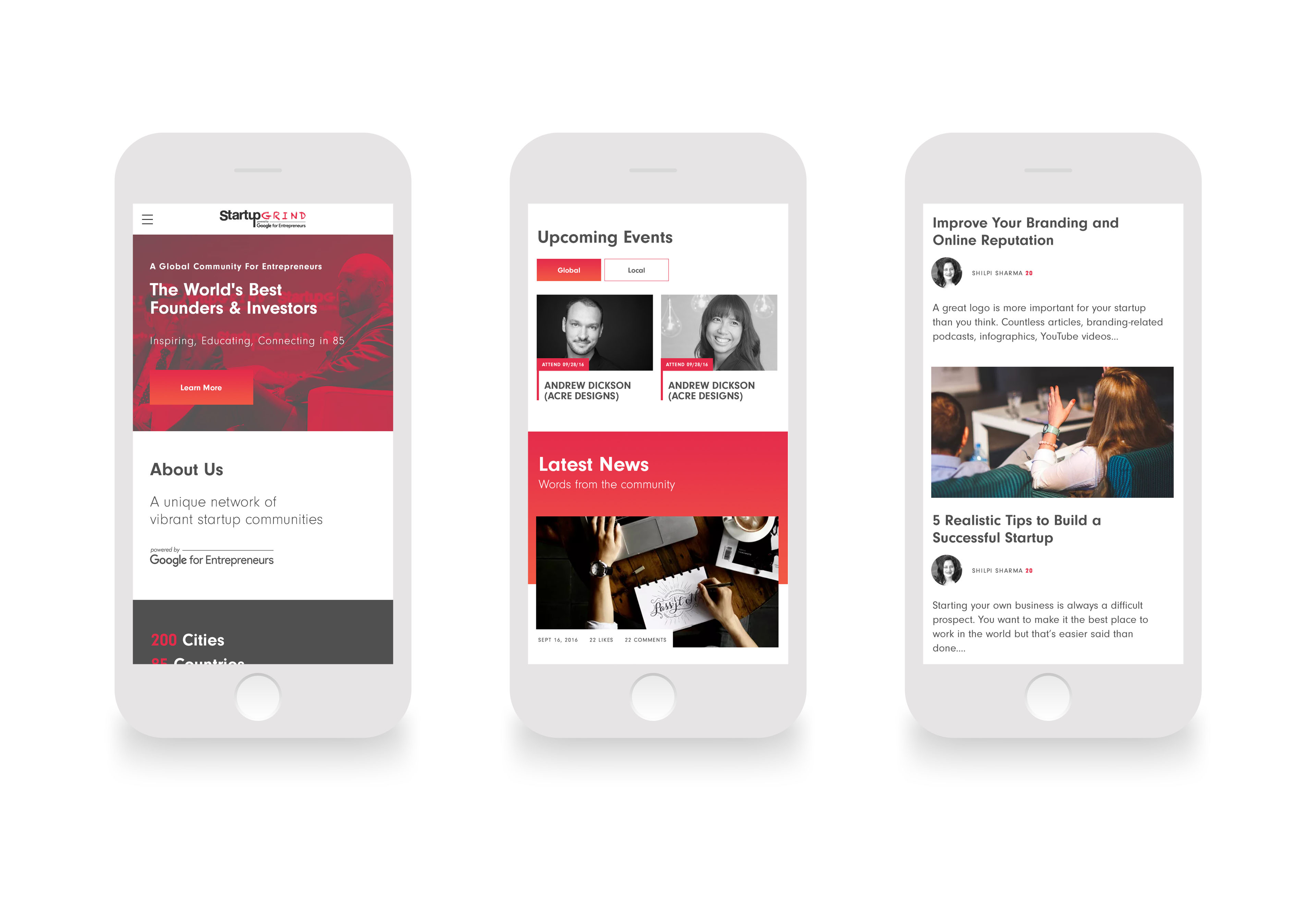 Startup Grind Redesign and Rebrand by Titus Klein