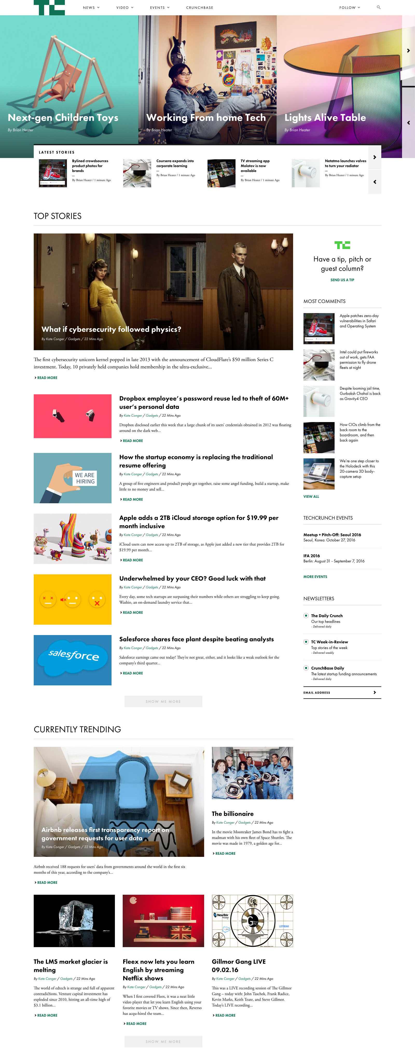 Techcrunch Rebrand & Redesign By Titus Klein