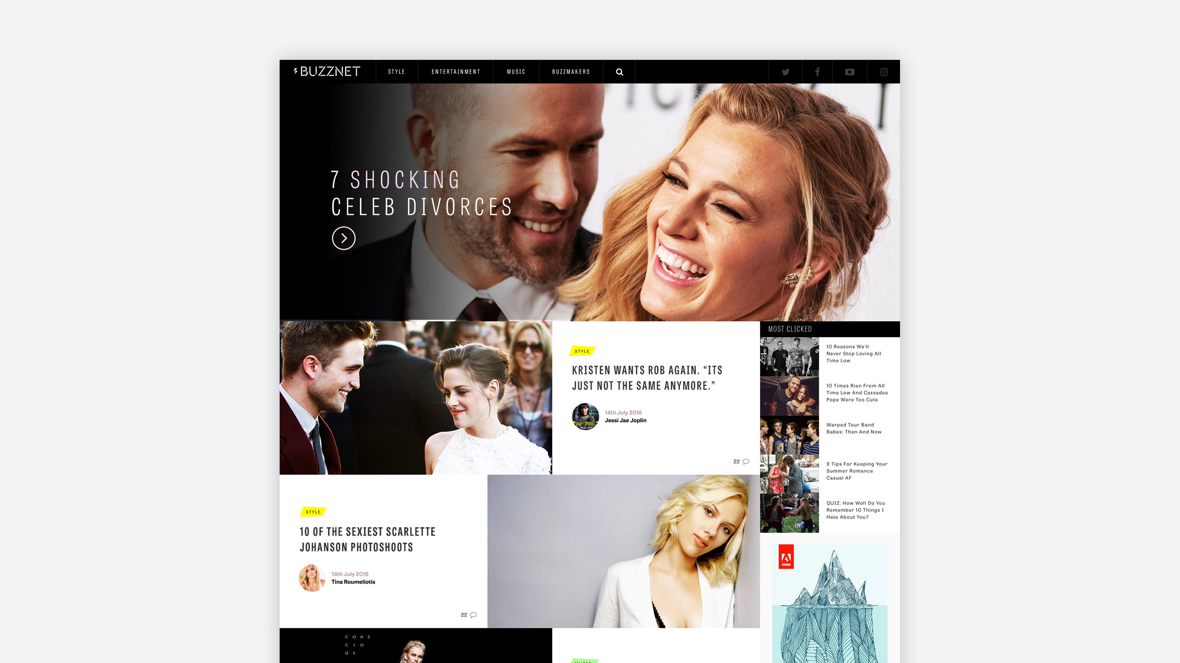 BuzzNet Website Redesign by Titus Klein
