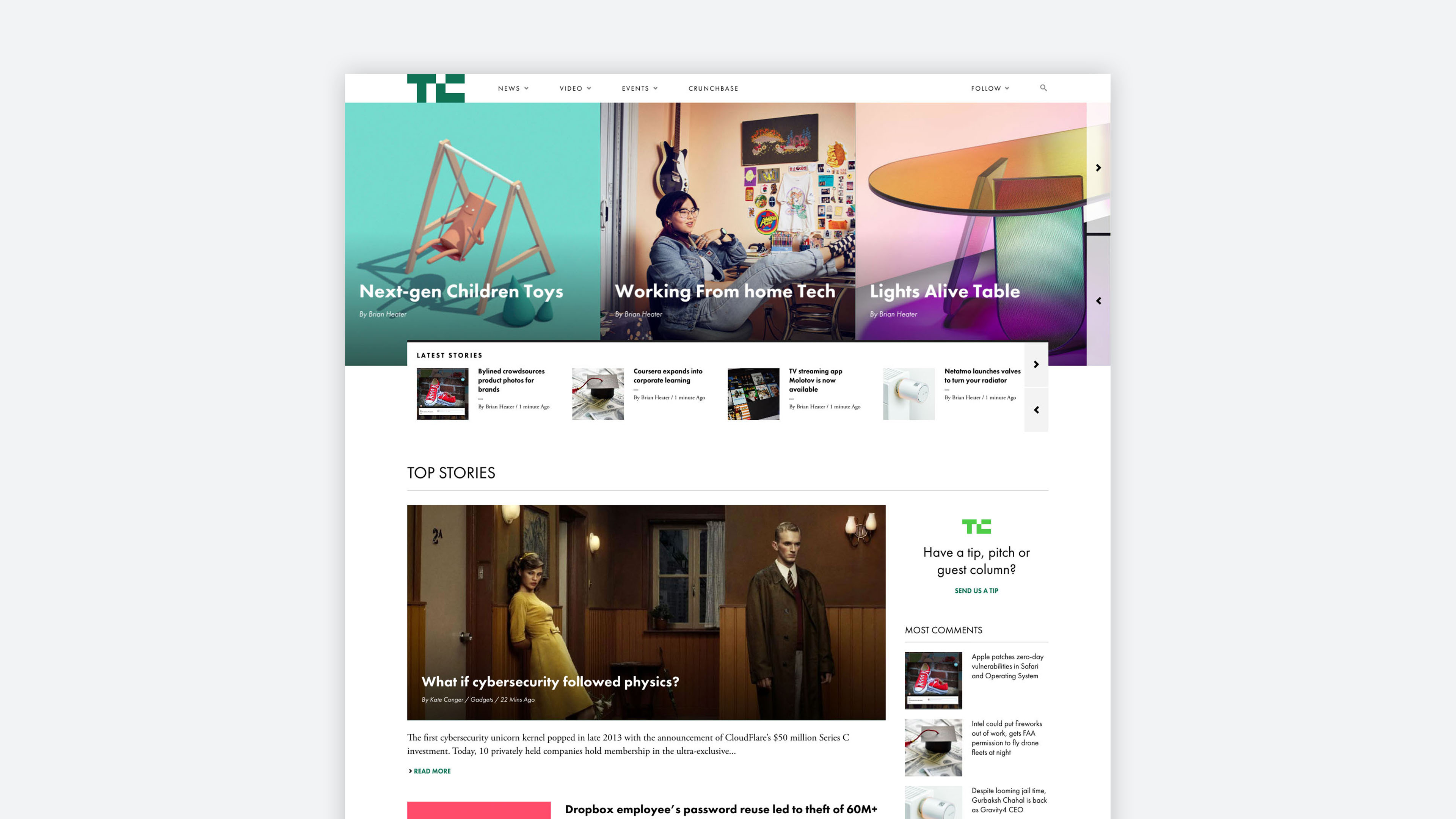 Techcrunch Rebrand & Redesign By Titus Klein