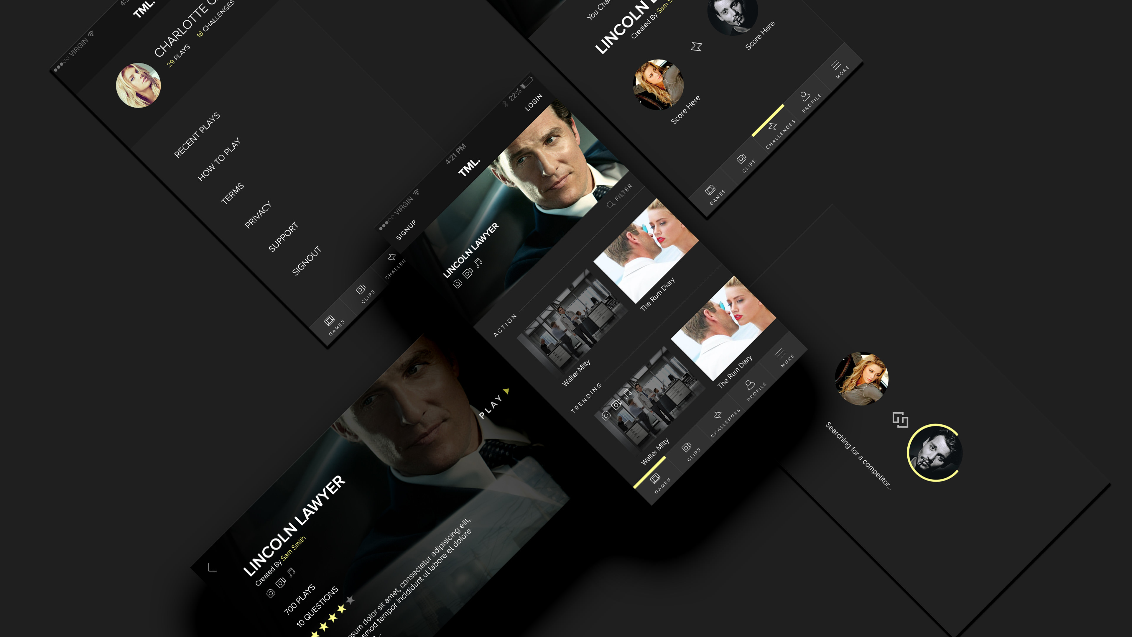 Thats My Line Mobile App Design by Titus Klein