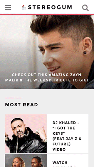 Stereogum Redesign by Titus Klein